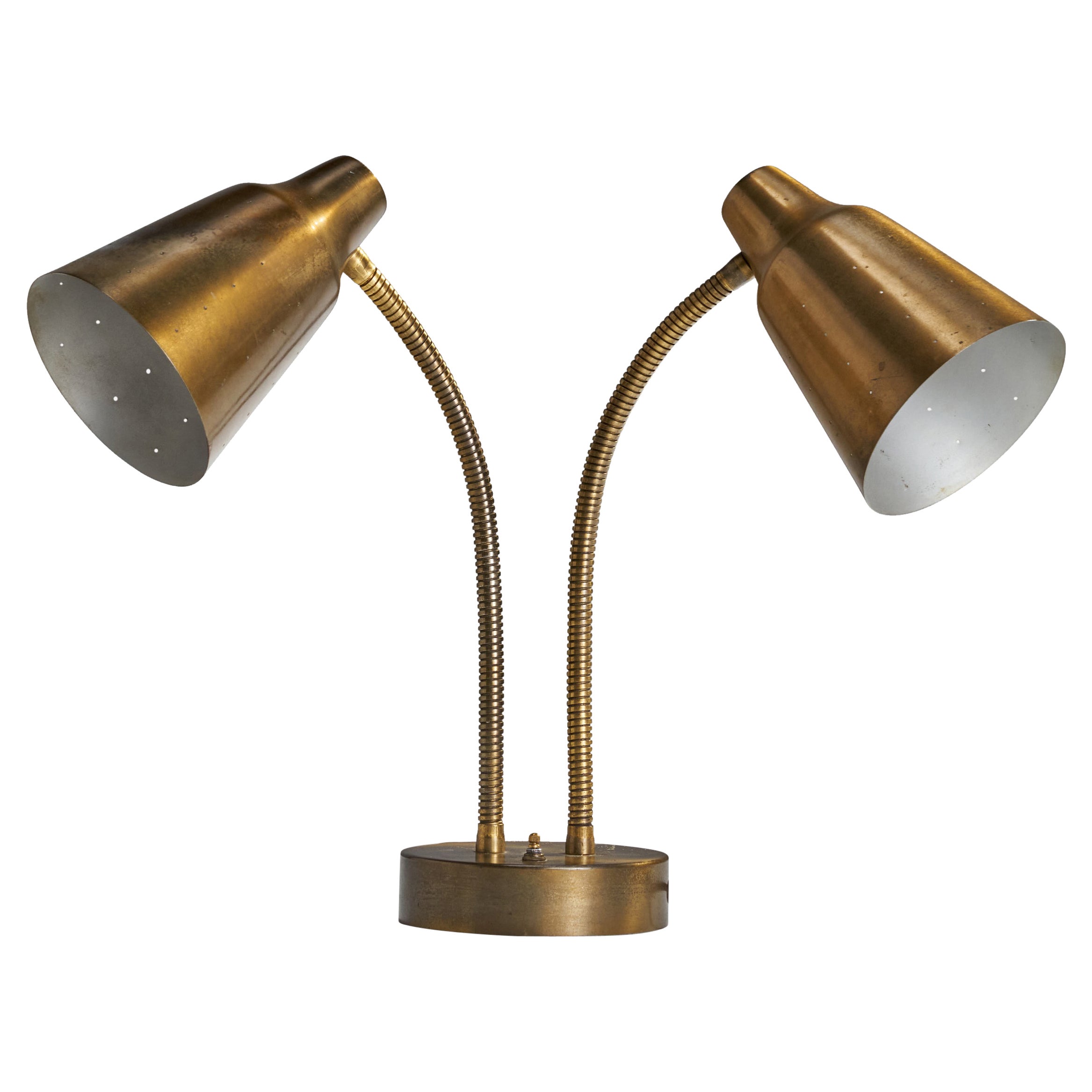 American Designer, Table Lamp, Brass, USA, 1950s For Sale