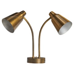 American Designer, Table Lamp, Brass, USA, 1950s