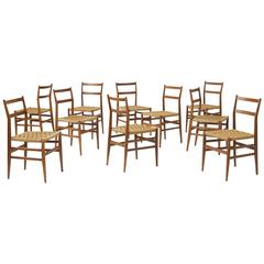 Set of Ten "Leggera" Chairs by Gio Ponti for Cassina 1