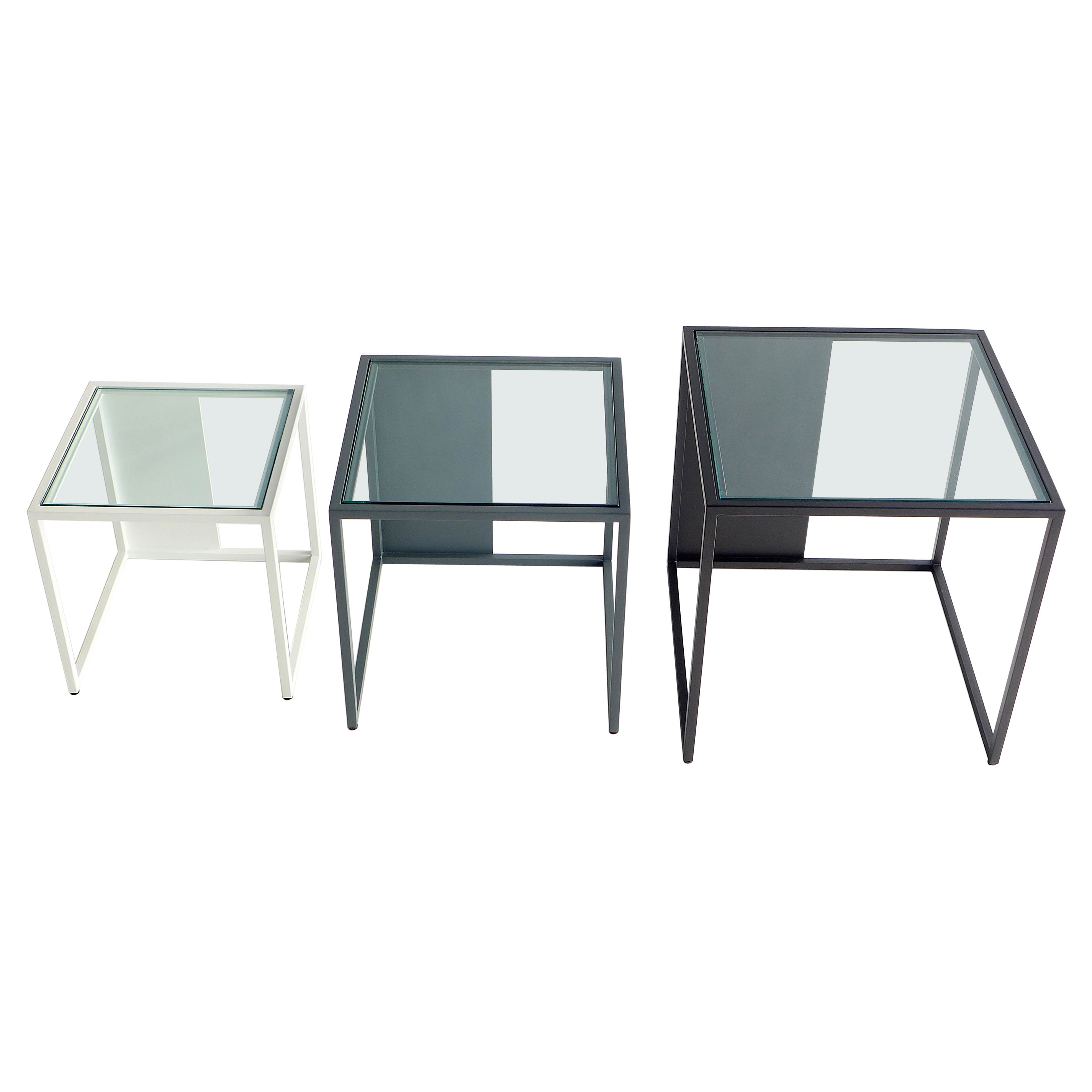 Set Of 3 Half & Half Nesting Tables by Phase Design For Sale