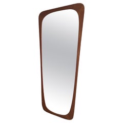 Retro Teak Wall Mirror, Denmark 1960s