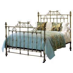 Viktorianisches antikes Bett MK302 aus Messing