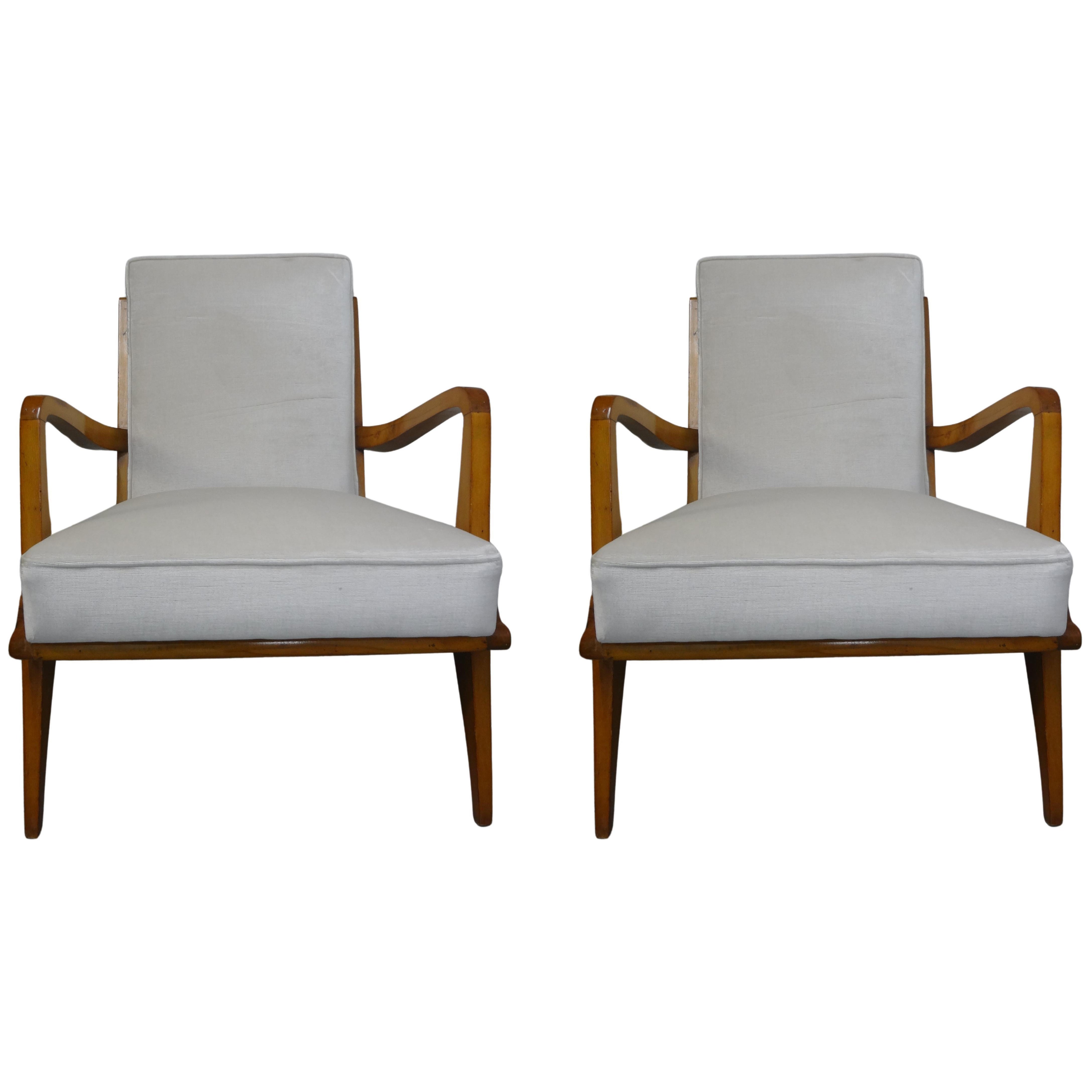 Pair Of Italian Modern Lounge Chairs