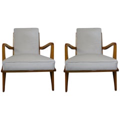 Vintage Pair Of Italian Modern Lounge Chairs