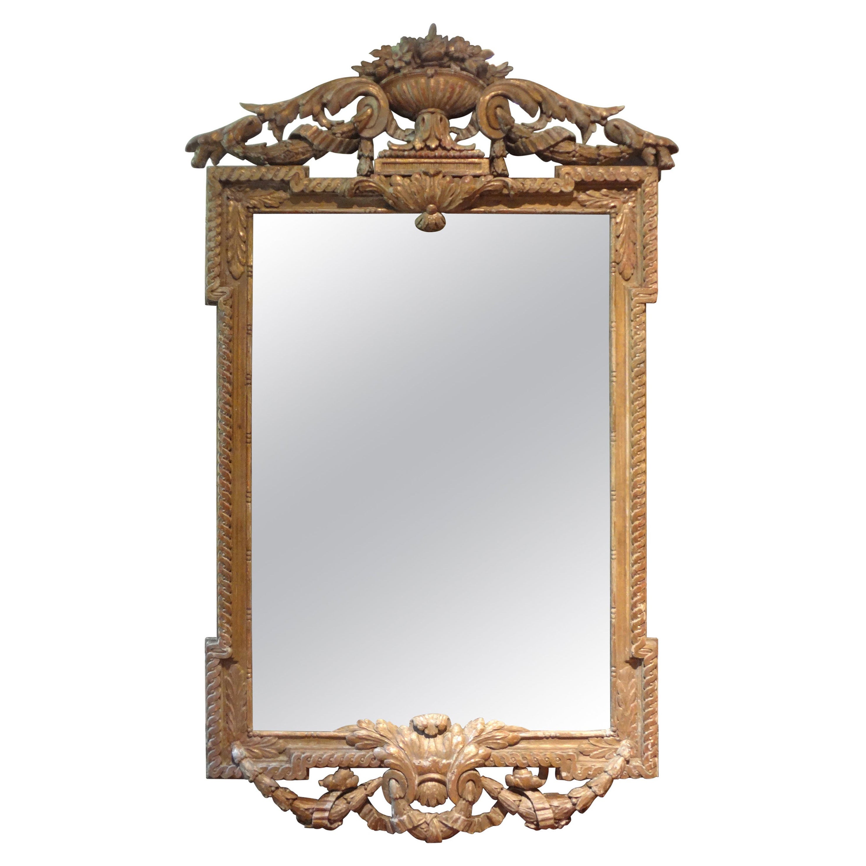 18th Century French Régence Giltwood Mirror  For Sale