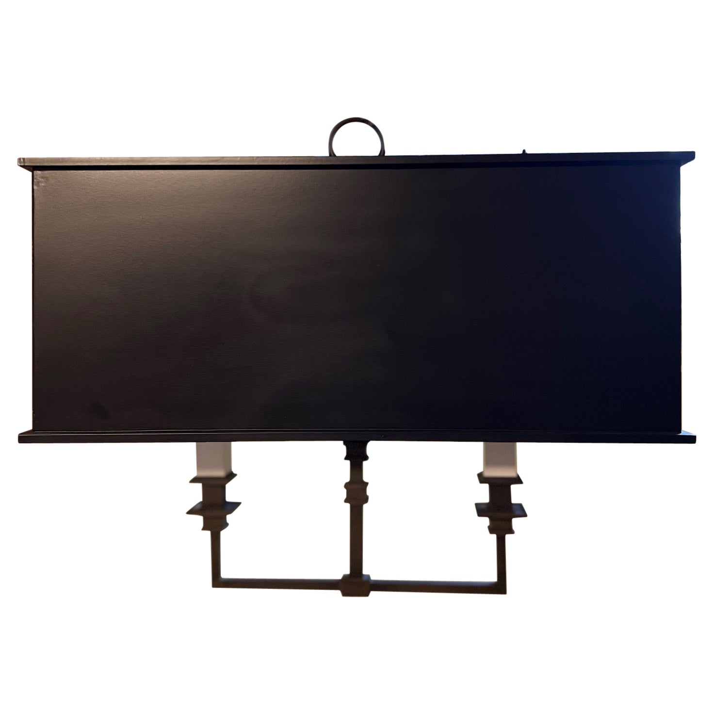 The Urban Electric Co. 2 Light Pendant - Black Metal and Burnished Brass 