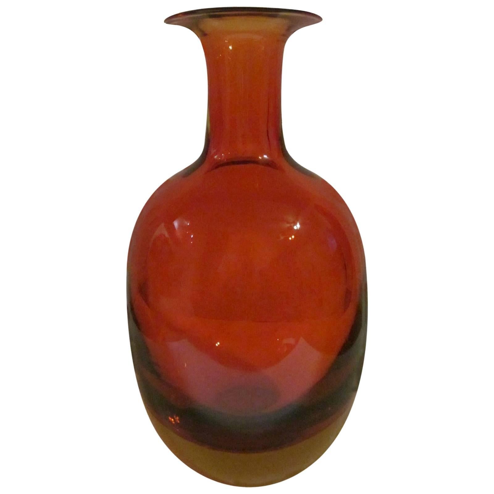 Monumental Murano Sommerso Vase by Archimede Seguso For Sale