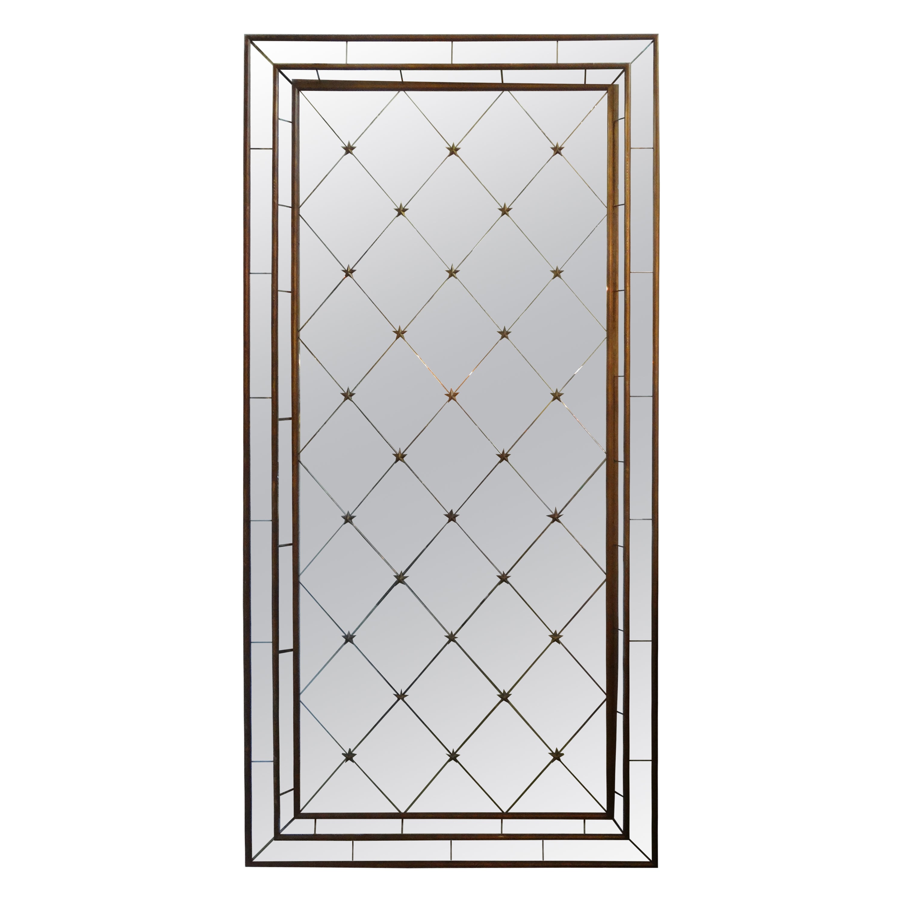 Monumental French Maison Jansen Style Mirror For Sale at 1stDibs