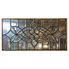 Used Leaded Glass Window 36"x23"