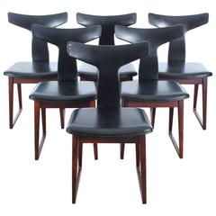 Set of Six Mid-Century Modern Dansih Chairs in Rio Rosewood by Arne Vodder