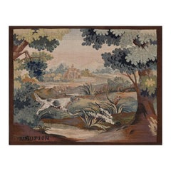 Antique Aubusson Tapestry - The Dog And Pheasant After Jean-baptiste Oudry - N° 1398