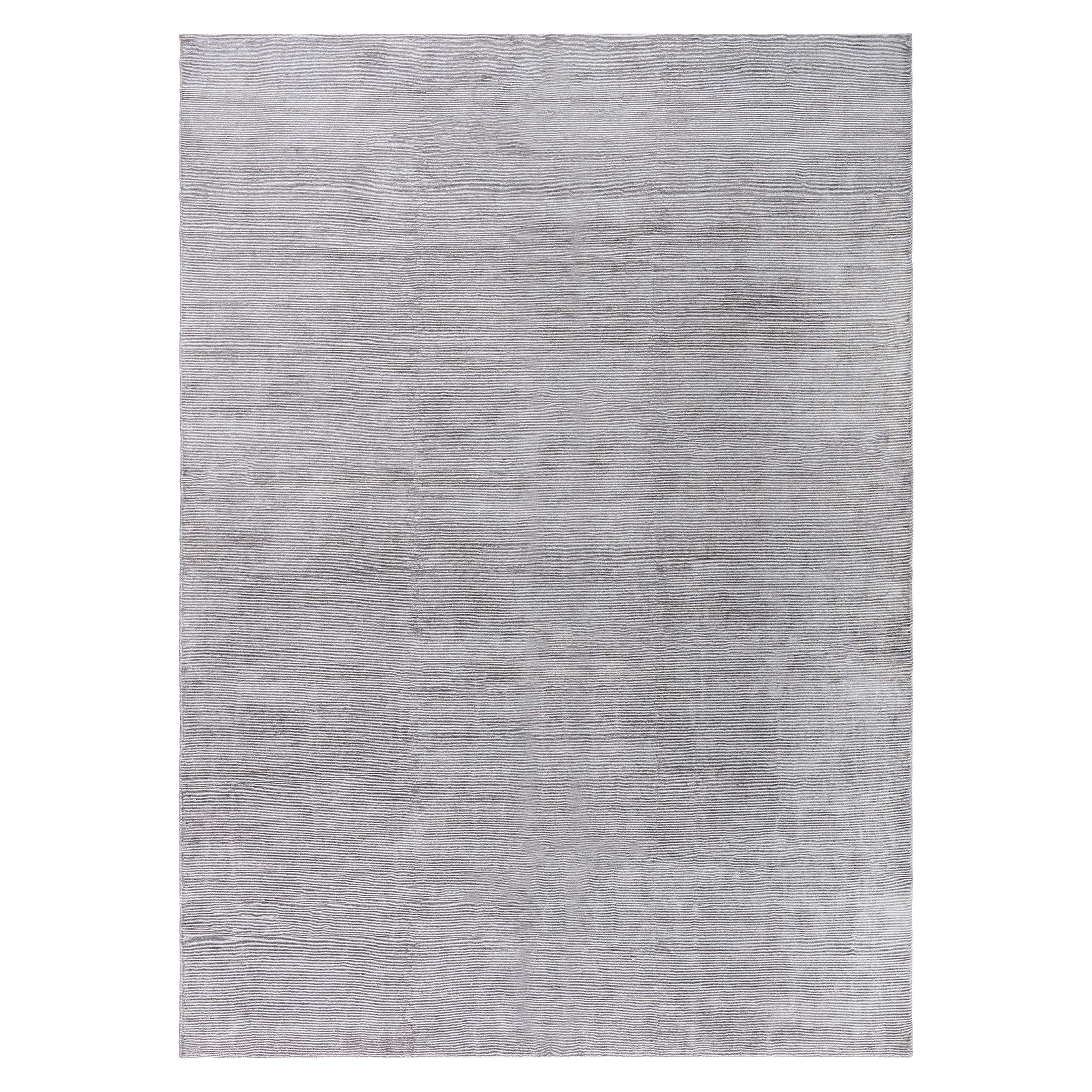 Modern Taupe Rug in Wool and Silk by Doris Leslie Blau For Sale