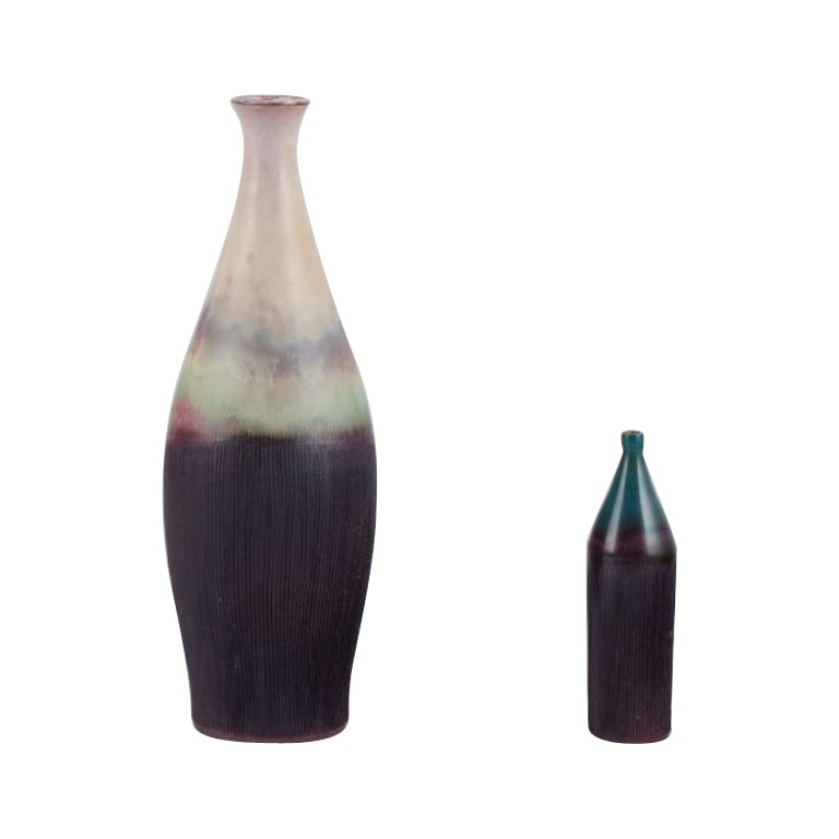Sven Hofverberg, Swedish ceramist. Large and small ceramic vases. 1970s For Sale