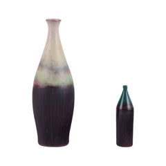 Sven Hofverberg, Swedish ceramist. Large and small ceramic vases. 1970s