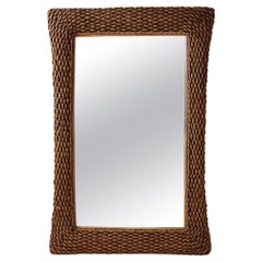 Vintage  Water hyacinth mirror