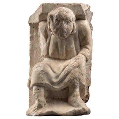 Used Romanesque Telamon - Northern Italy, late 12th (Reemployed Roman marble)
