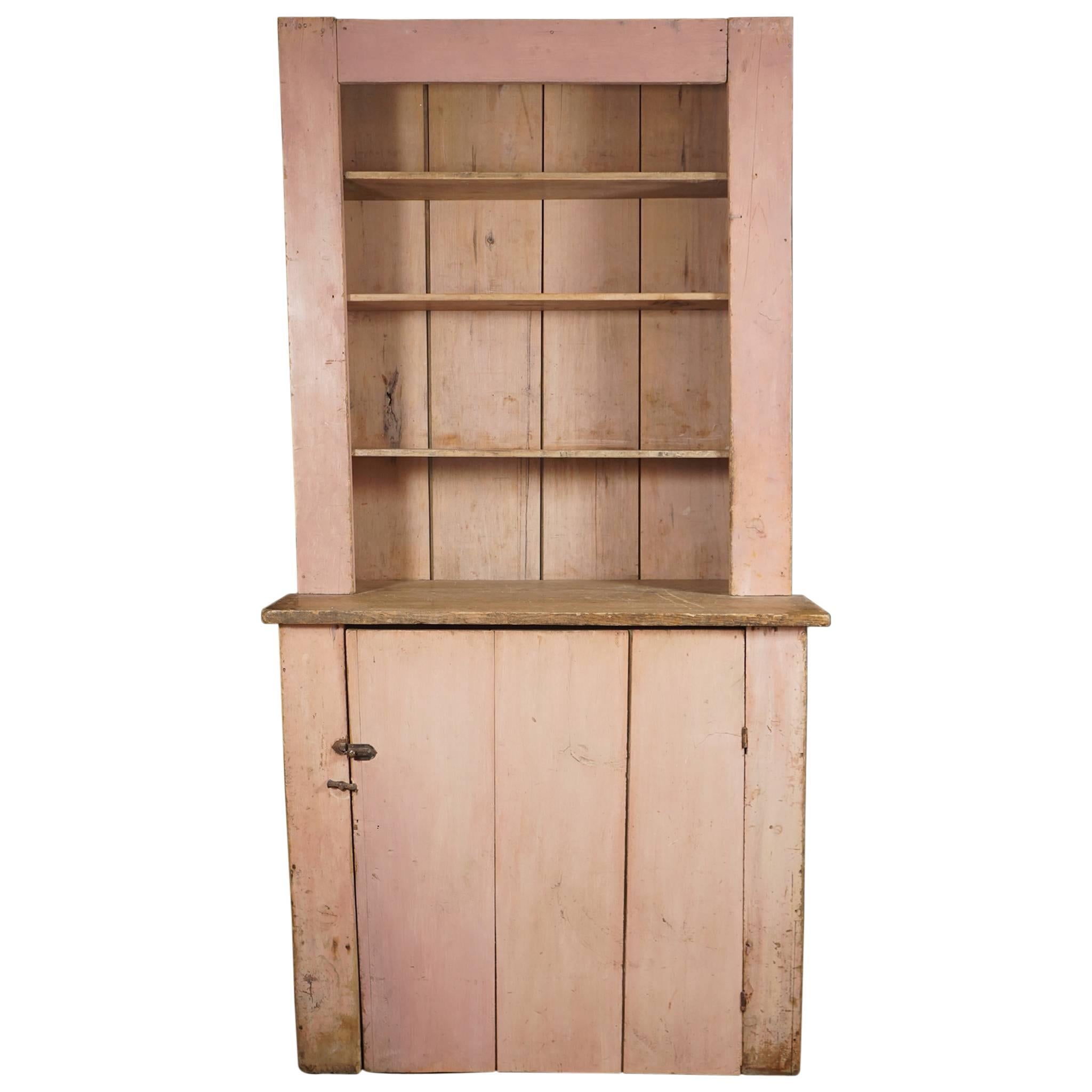 Pink Stepback Cupboard