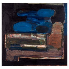 Ingvar Engdahl, artista sueco incluido en la lista. Óleo / lienzo. Composición abstracta.
