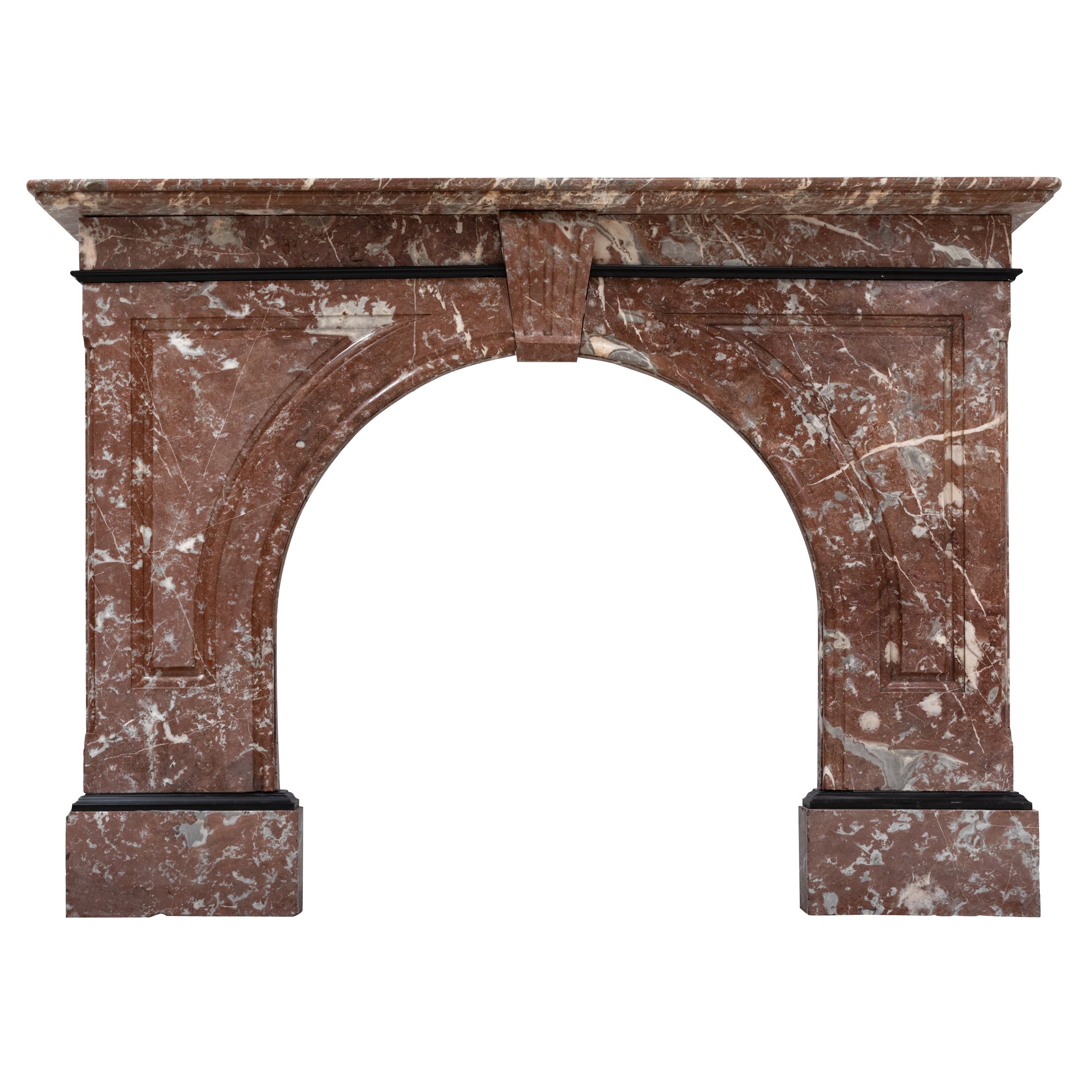 Antique Rouge Royal Marble Fireplace Surround