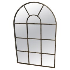 Vintage Large Industrial Style French Window Mirror    