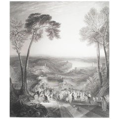 Original-Antike griechische Mythologie Druck nach J.M.W. Turner. C.1850