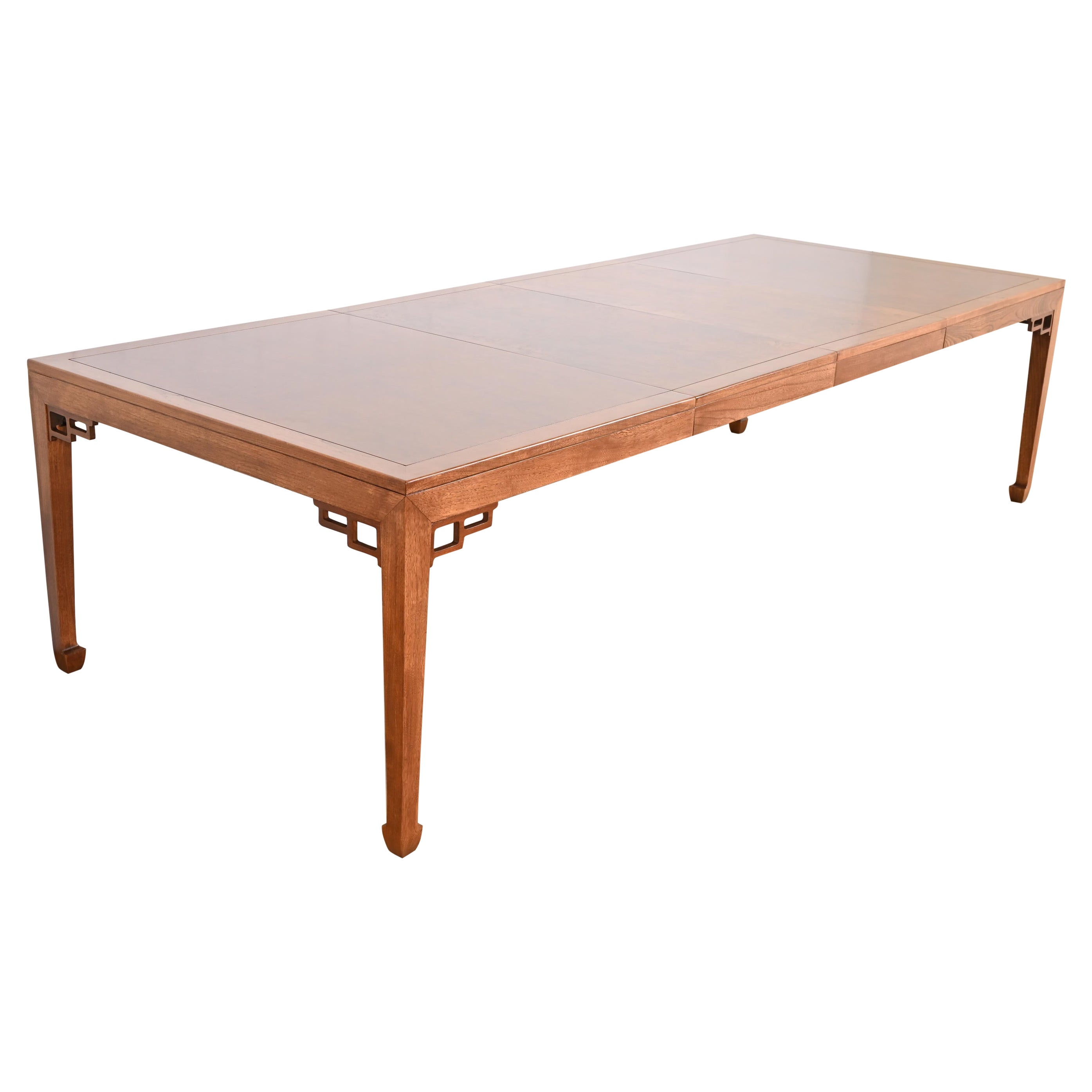 Michael Taylor for Baker Furniture Burled Walnut Dining Table, Newly Refinished For Sale