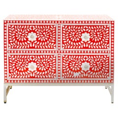 Retro  Love - Mother of Pearl Inlay Four Drawer Dressers