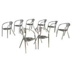 Retro Italian modern Boulevard aluminium chairs by Ferdinand A. Porsche for Ycami 1990