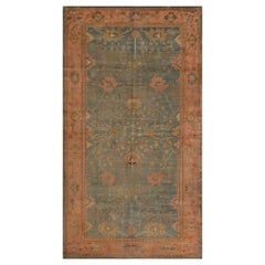 Tapis Oushak floral antique Circa-1880 noué à la main