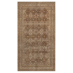 Hand-Knotted Antique Circa-1900 Floral Persian Malayer Rug