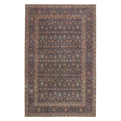 Antique Hand-Knotted Kerman Rug – Persian Floral Grandeur For Sale at ...
