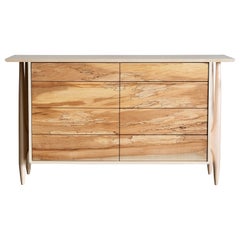 The Modernity Modern Dresser Solid Wood Push to Open Drawers (commode en bois massif à ouverture par pression)