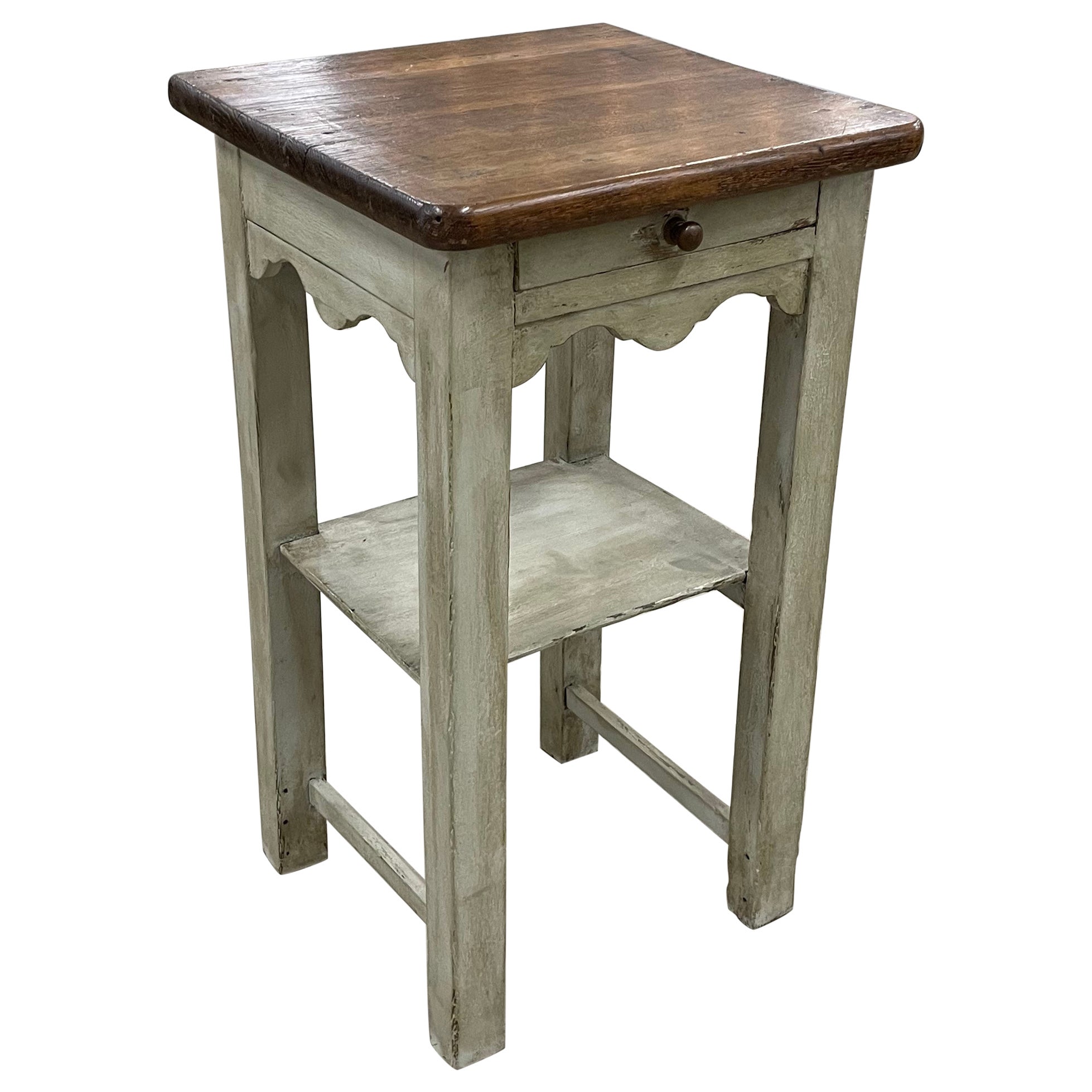Antique French Oak Side Table For Sale