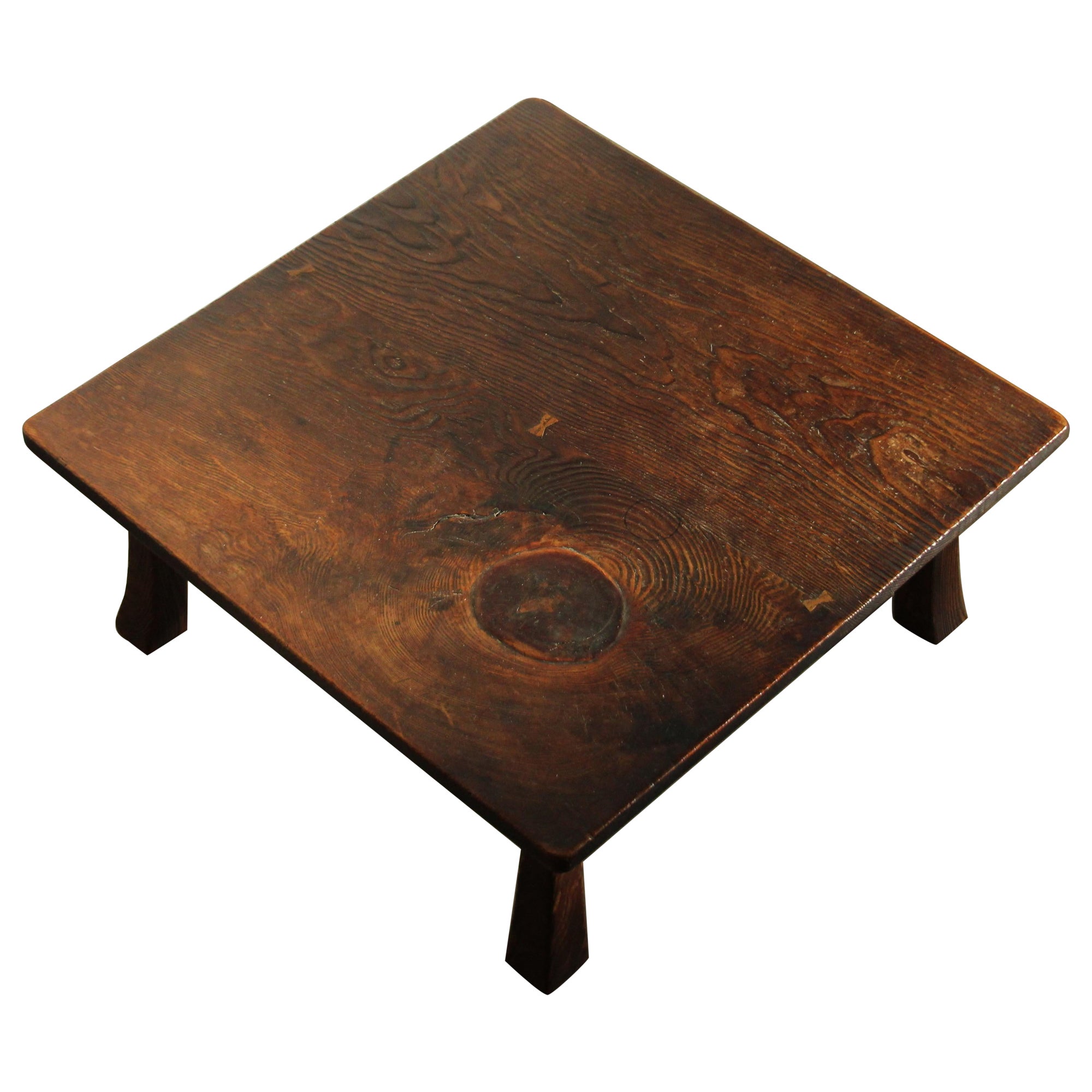 Antique Japanese 'Shou Sugi Ban' Low Cedar Coffee Table, 19th Century   For Sale