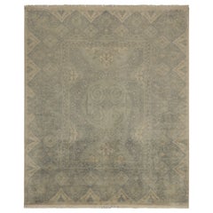 Rug & Kilims klassischer Perserteppich mit blauem und elfenbeinfarbenem Blumenmuster