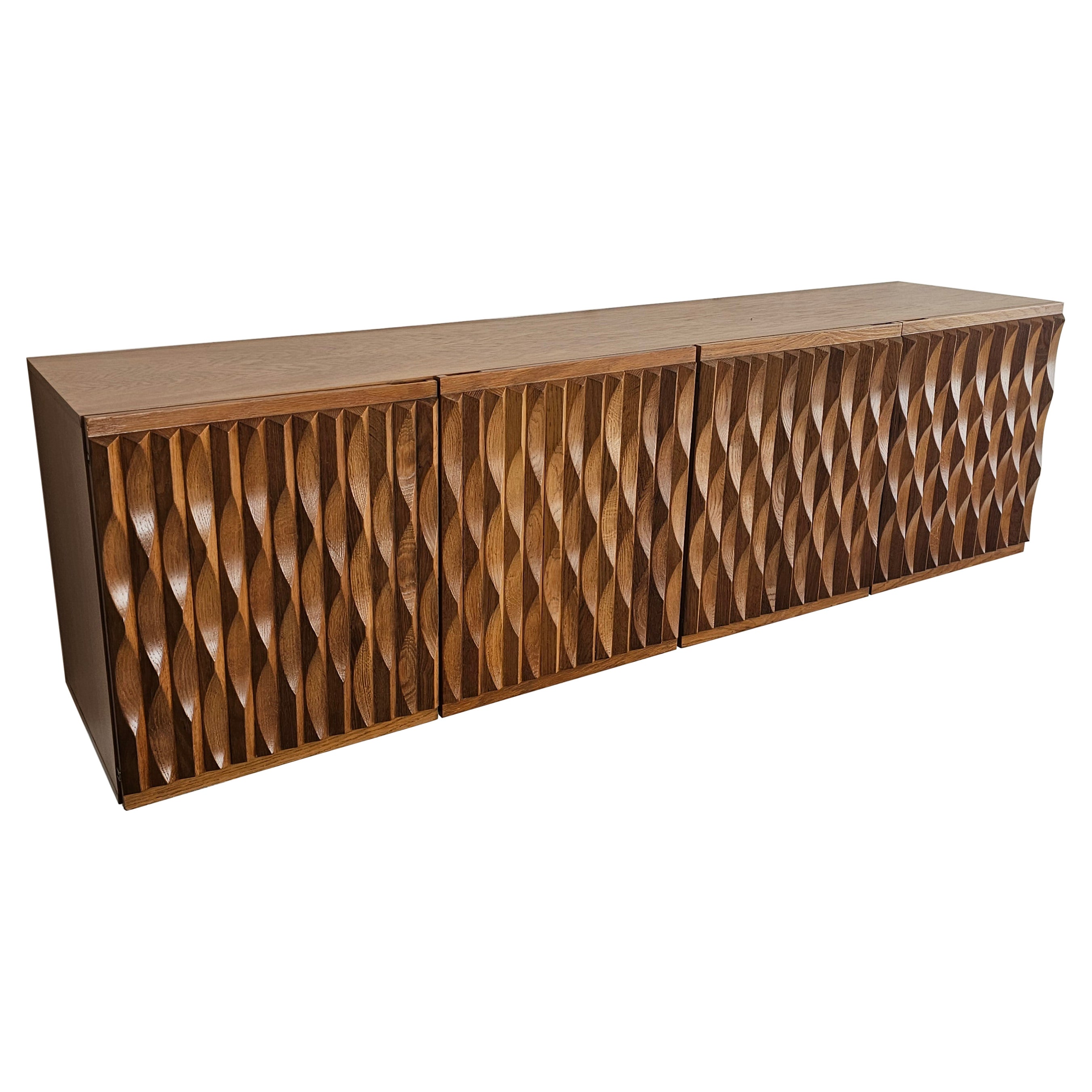 Rare Floating Brutalist Sideboard, Original Edition "Niagara" from "Aurora"