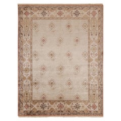 Rug & Kilim's Tribal Rug in Beige-Brown With Paisleys and Floral Patterns (Tapis tribal beige-brun à motifs floraux)