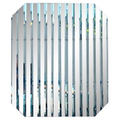 Specchio a strisce in vetro smussato Vintage By