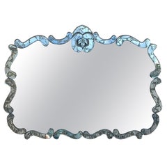 Vintage Regency Räucherglas-Spiegel