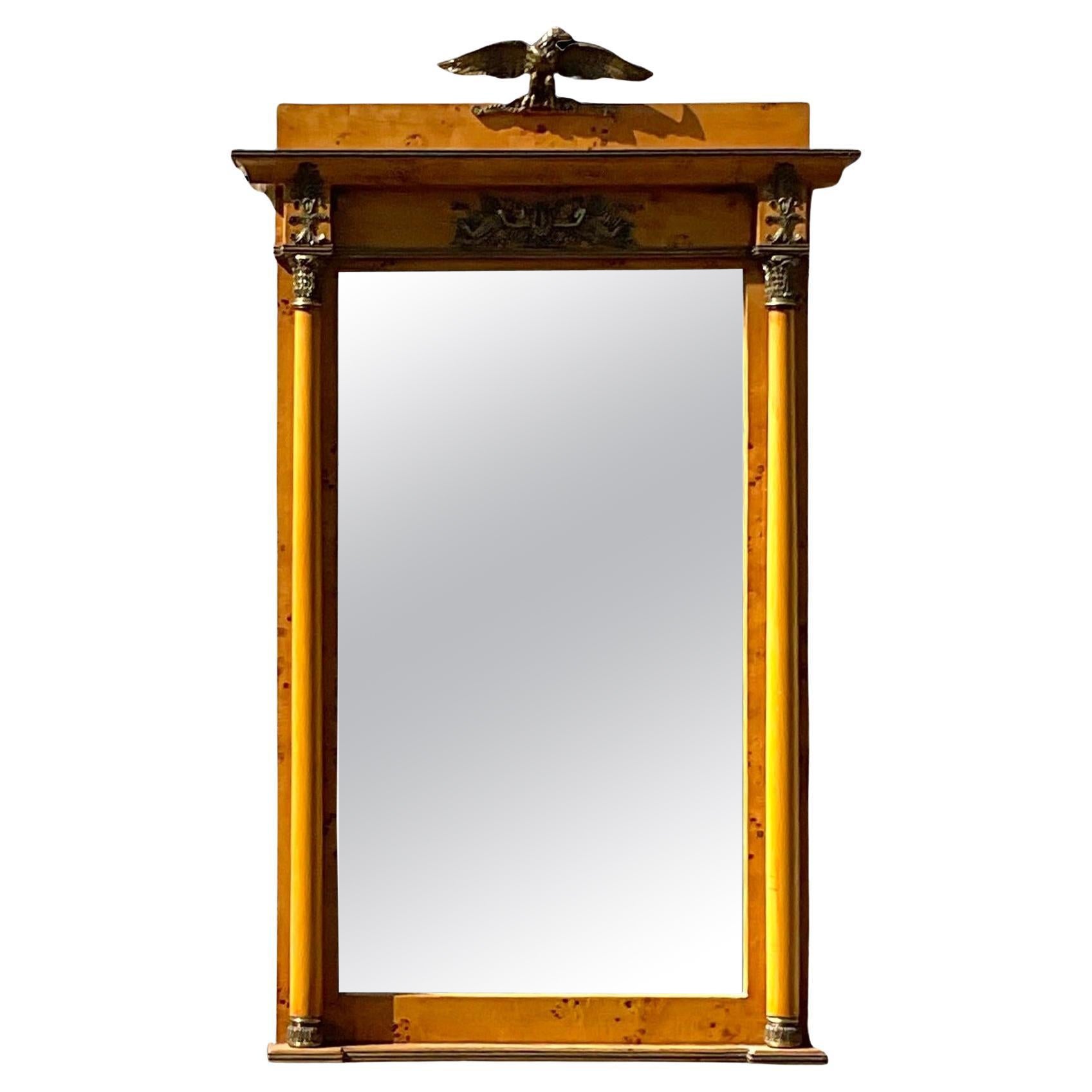 Vintage Regency-Maser und Ormolu-Spiegel