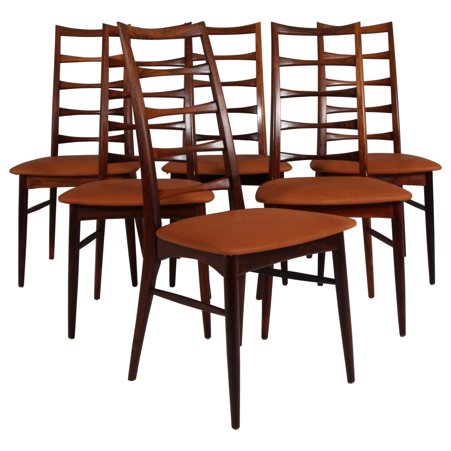 Set of Niels Koefoed Dining Chairs, Model "Lis", 1960s For Sale
