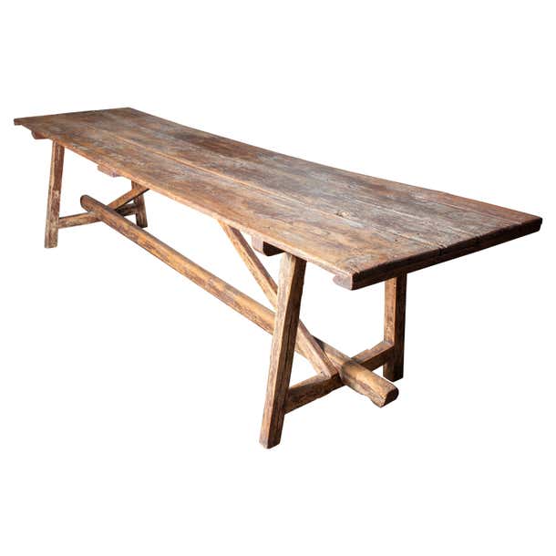 Rustic Dutch Farm Table For Sale at 1stDibs