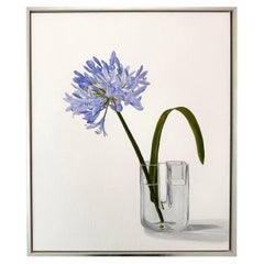 Agapanthus in Vase, Ölgemälde 2024 von Tarn McLean 