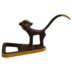 Vintage Walter Bosse Brass Monkey Figurine Bottle Opener