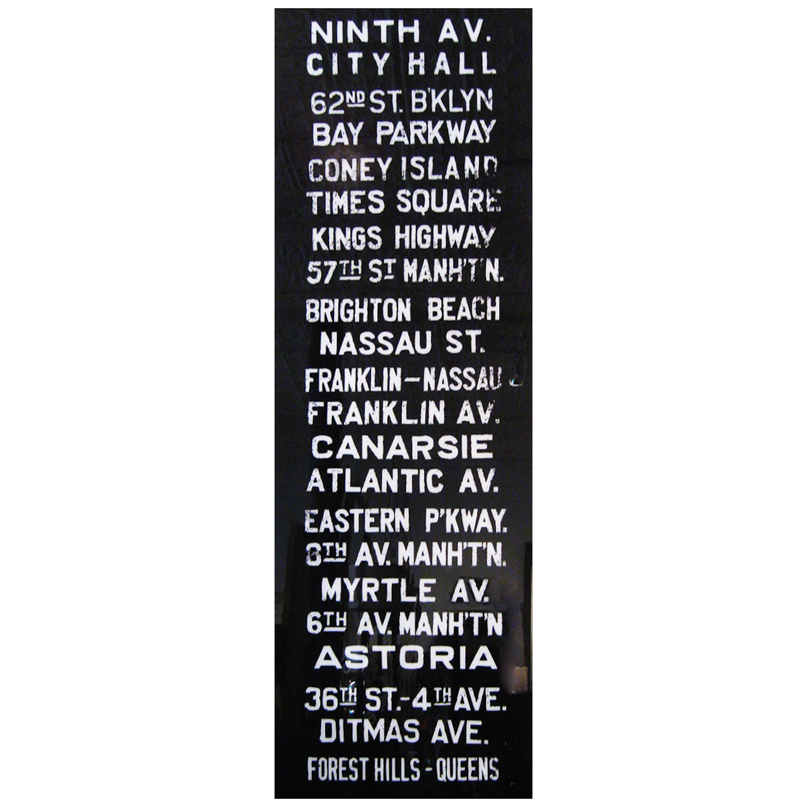 New York Subway Sign, Ninth Ave, mix media and resin, custom For Sale