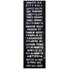 New York Subway Sign, Ninth Ave, mix media and resin