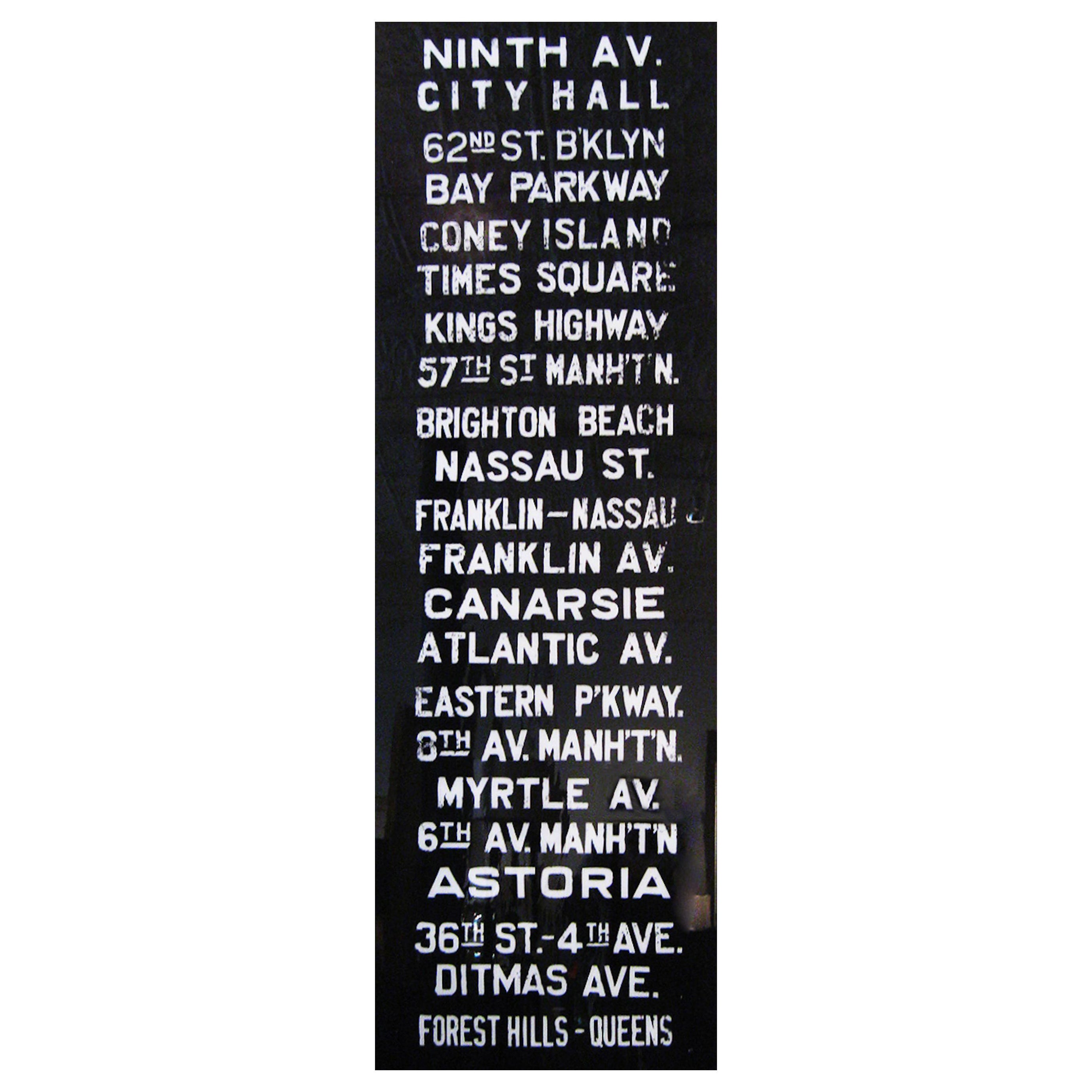 New York Subway Sign, Ninth Ave, mix media and resin, custom For Sale