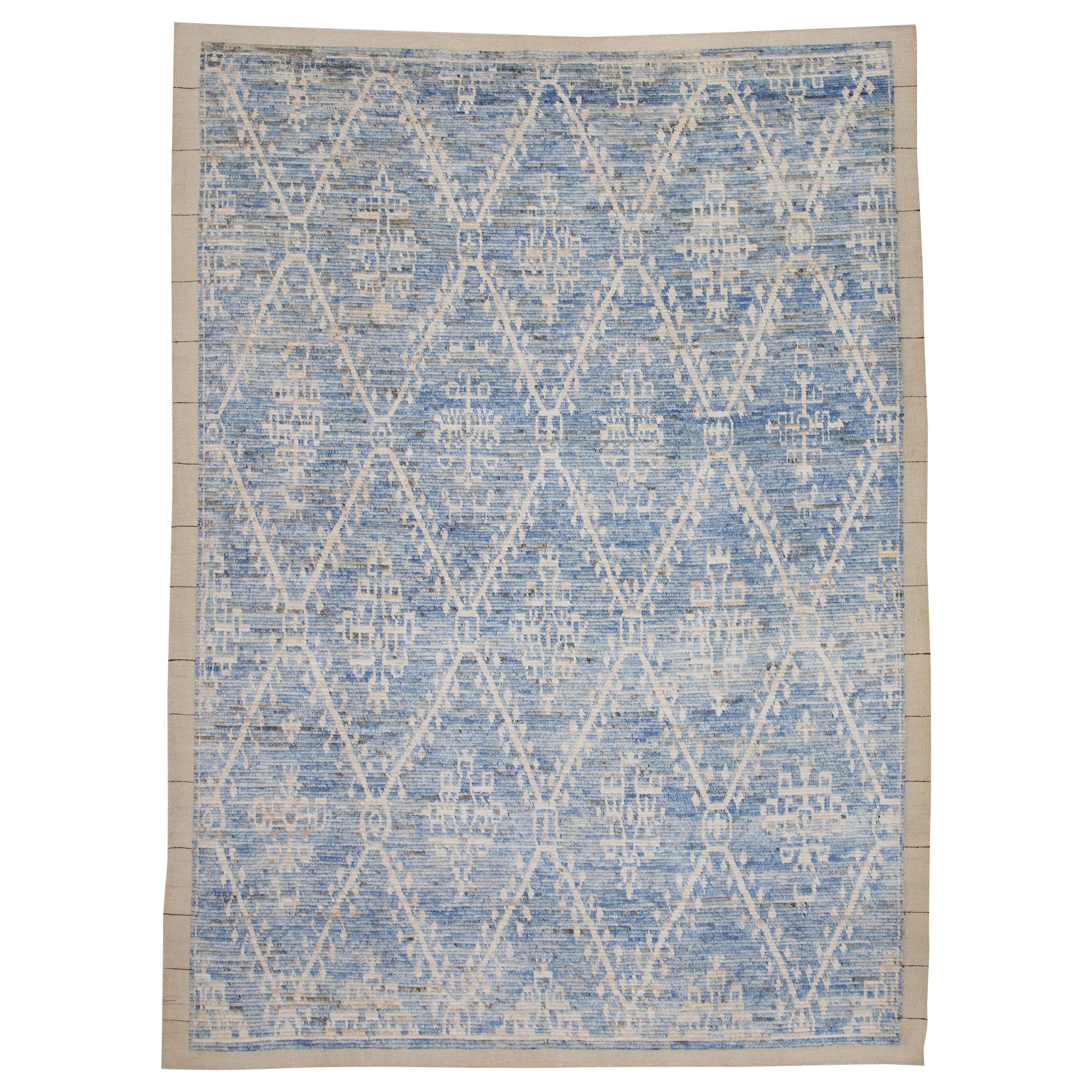 Orientalischer handgeknüpfter türkischer Tulu-Teppich 9'1" x 12'1" #6002