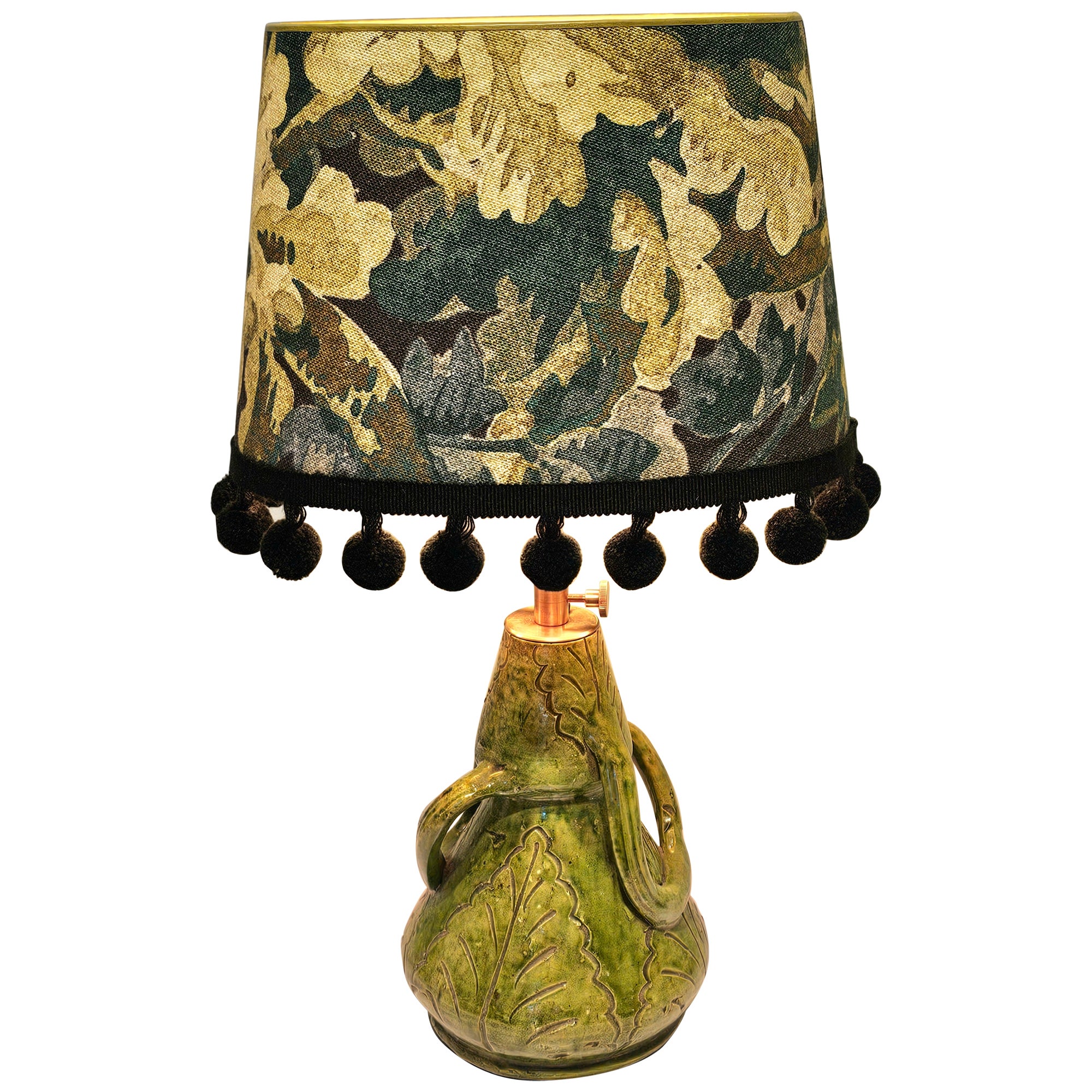 Lampe de table poterie Art Déco Belgique en vente