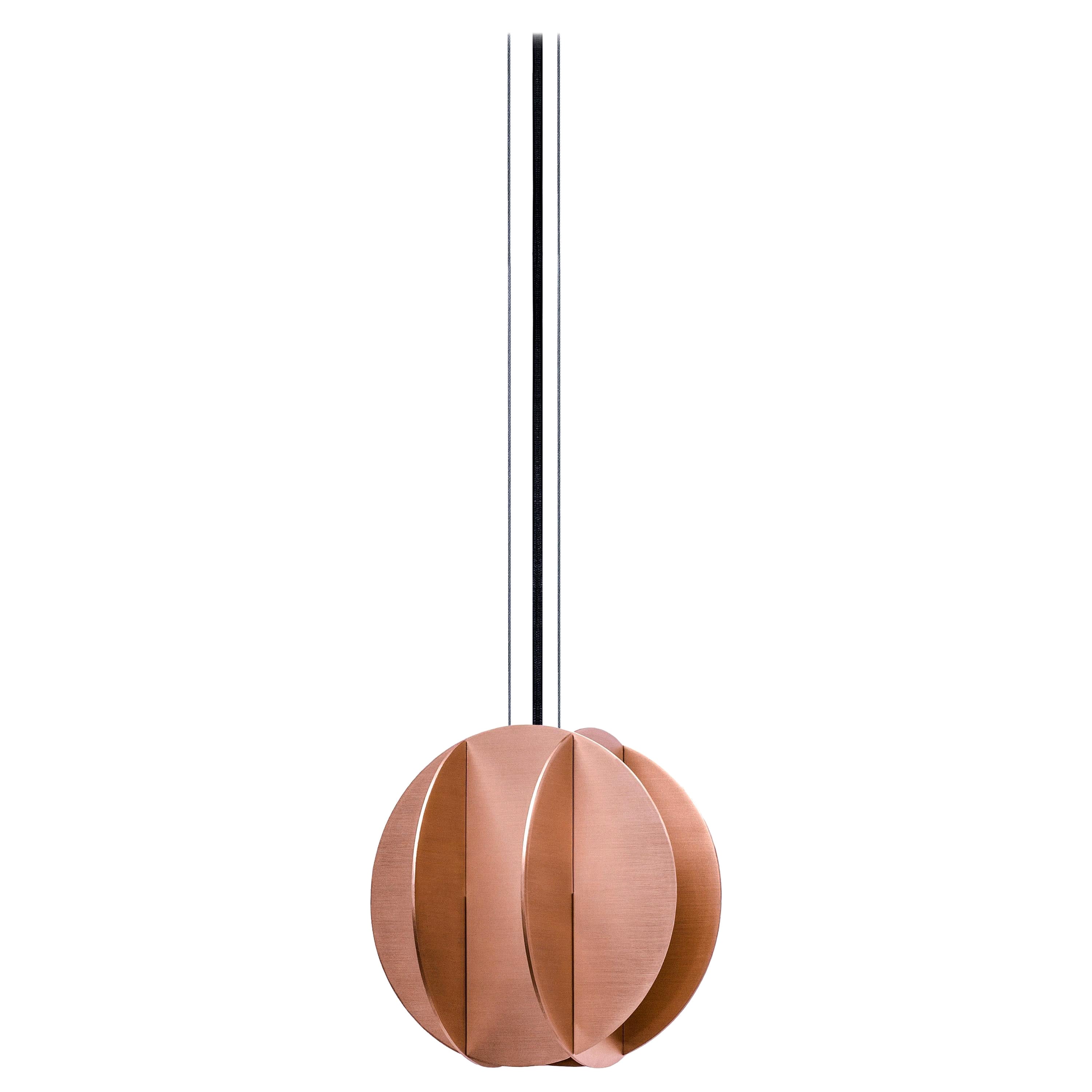 Contemporary Small Pendant 'EL Lamp CS2' by NOOM, Copper For Sale